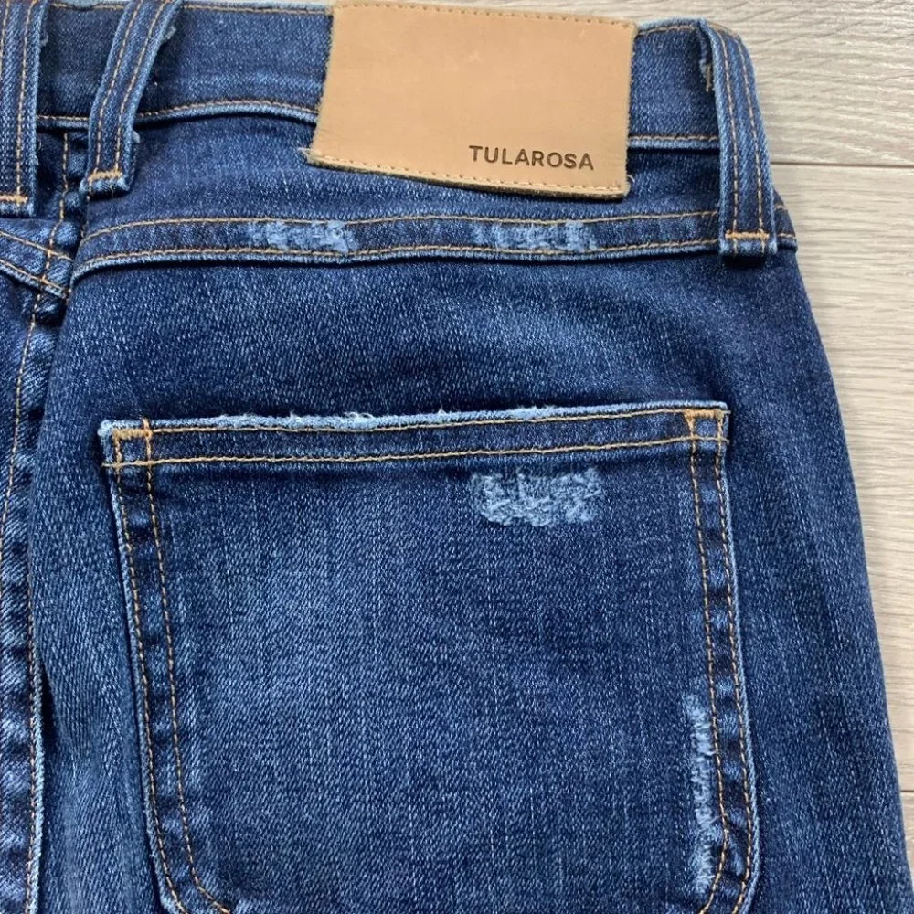 REVOLVE Tularosa Nora High Rise Raw Hem Distressed Jeans in Delhi - Picture 9 of 15